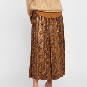 ZARA suede snake skin skirt